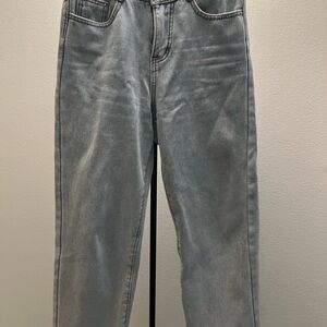 Fleece-Lined Light Blue Denim Jeans